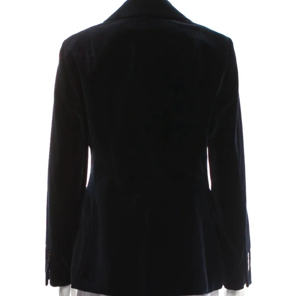 Theory Black Velvet Power Jacket | One-Button Blazer | Size 4 - Picture 2 of 8